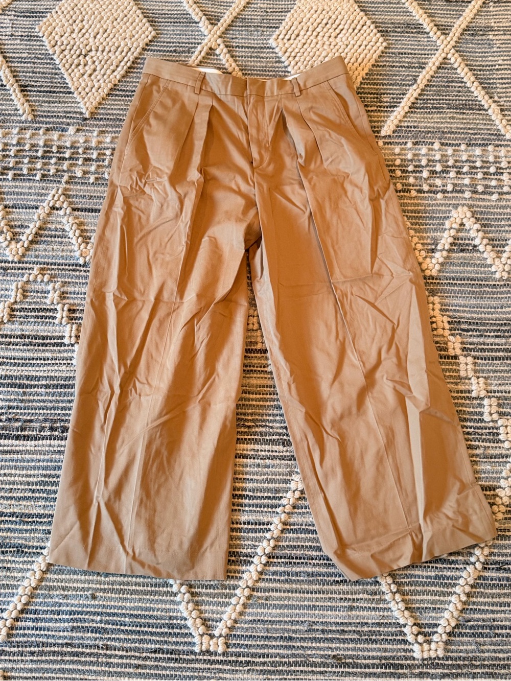 Wide-Leg Women's Trousers in Tan